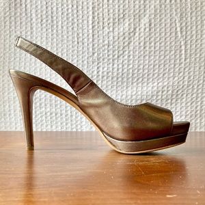 Elie Tahari peep toe sling back heels